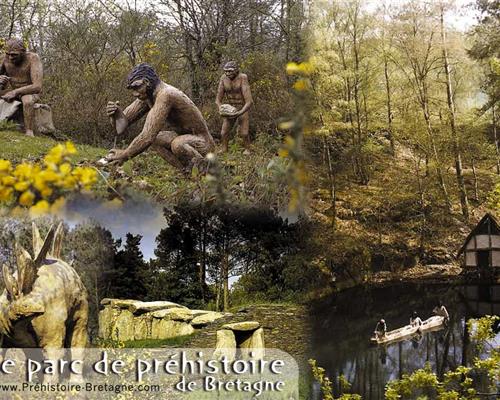 Prehistory parc in Malansac in South Brittany