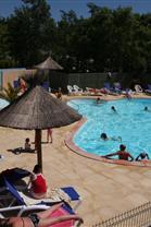 The heated pool at les Genêts campsite in St Jacques
