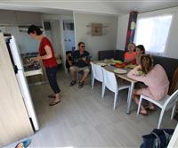 Mobile home fully equiped with television in St Jacques 56