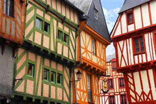 Half-timbered house in Vannes in southern Brittany