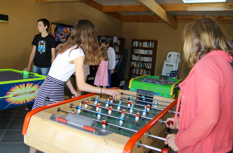 Games room for a moment of relaxation at the campsite in Brittany